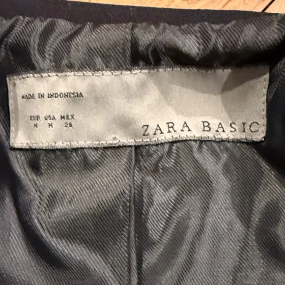 Zara Black Pea Coat with Gold Buttons - Picture 6 of 9